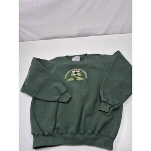 Vintage Santee Sweatshirt Mens XL Green Garden Club Virginia Fleece Made USA